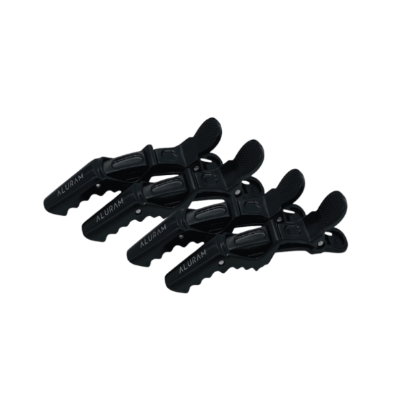 Aluram Alligator Clips Black Pack of 4 - Aluram | Available at Shine Beauty & Co., Bismarck, ND