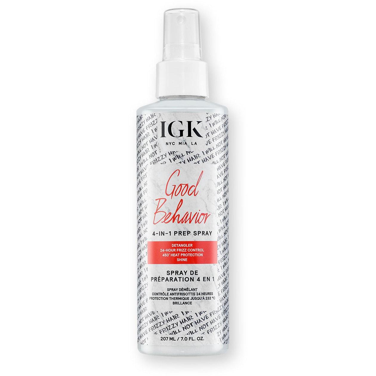 IGK GOOD BEHAVIOR 4-in-1 Prep Spray 7oz - IGK Hair | Available at Shine Beauty & Co., Bismarck, ND