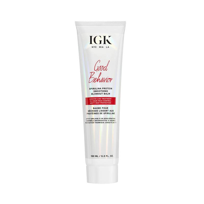 IGK GOOD BEHAVIOR Protein Smoothing Blowout Balm 5oz - IGK Hair | Available at Shine Beauty & Co., Bismarck, ND