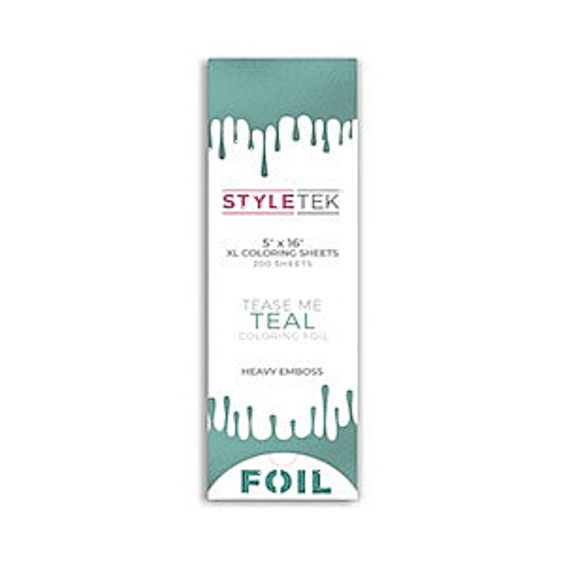 Styletek Tease Me Teal Balayage XL Sheets 200ct 5x16 - Styletek | Available at Shine Beauty & Co., Bismarck, ND