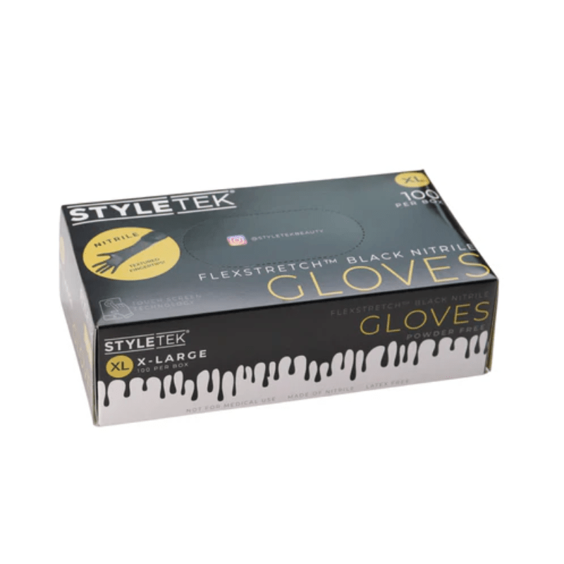 Styletek Black Nitrile Gloves 100pk - Styletek | Available at Shine Beauty & Co., Bismarck, ND
