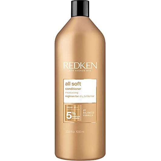 Redken All Soft Argan Oil Conditioner 1 Liter 33.8 Fl Oz