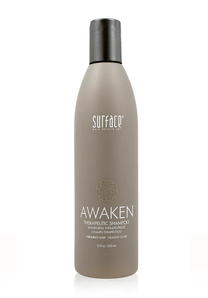 Surface Awaken shampoo bottle on a white background