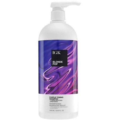 IGK BLONDE POP Purple Toning Shampoo 33.8oz - IGK Hair | Available at Shine Beauty & Co., Bismarck, ND
