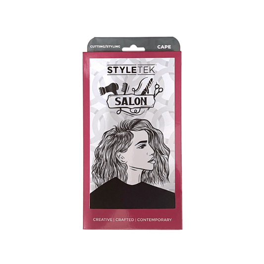 Styletek Solid Black Smooth Cutting Cape 45x60 - Styletek | Available at Shine Beauty & Co., Bismarck, ND