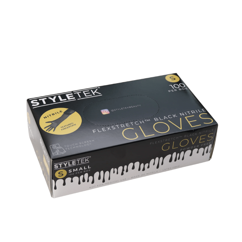 Styletek Black Nitrile Gloves 100pk - Styletek | Available at Shine Beauty & Co., Bismarck, ND