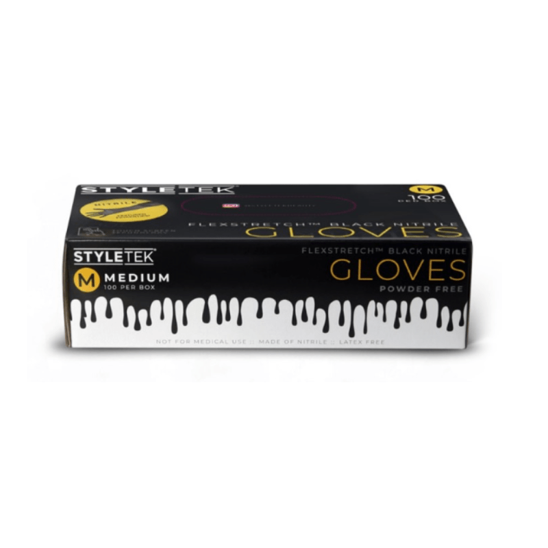 Styletek Black Nitrile Gloves 100pk - Styletek | Available at Shine Beauty & Co., Bismarck, ND