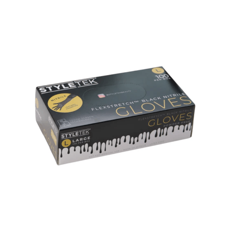 Styletek Black Nitrile Gloves 100pk - Styletek | Available at Shine Beauty & Co., Bismarck, ND