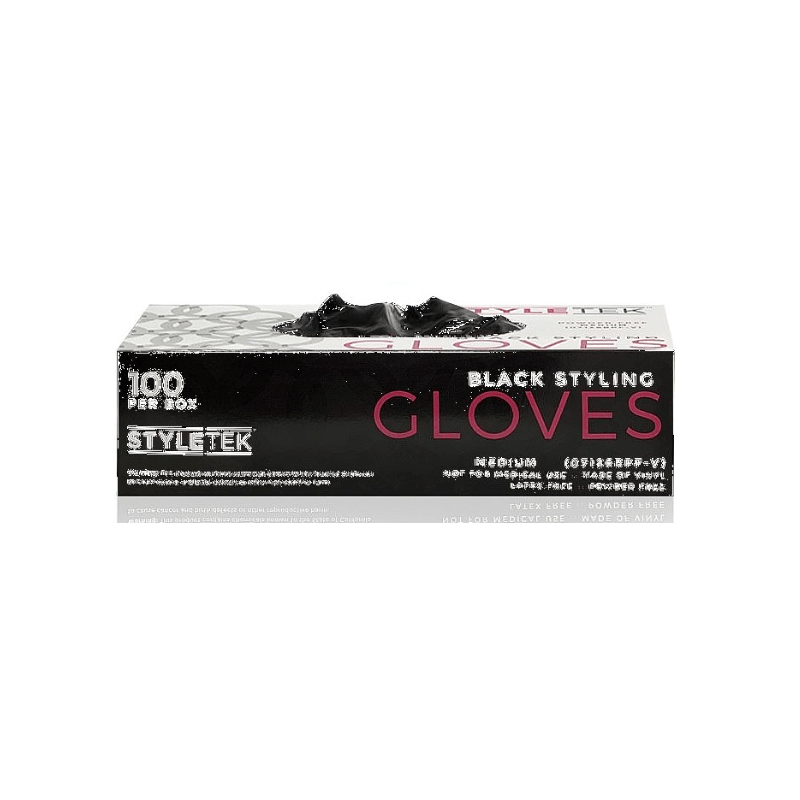 Styletek Black Powder Free Gloves 100ct - Styletek | Available at Shine Beauty & Co., Bismarck, ND