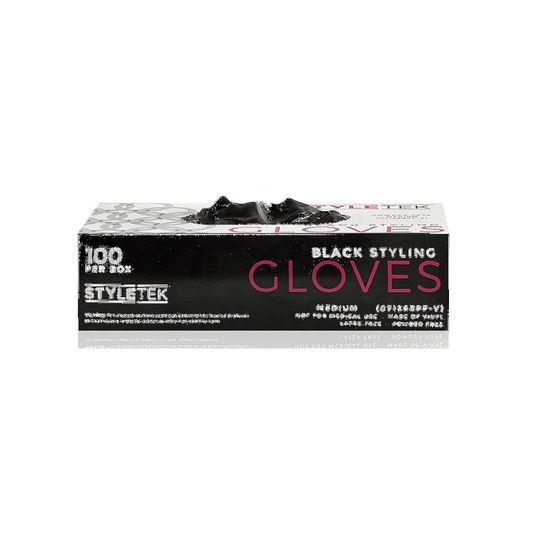 Styletek Black Powder Free Gloves 100ct - Styletek | Available at Shine Beauty & Co., Bismarck, ND