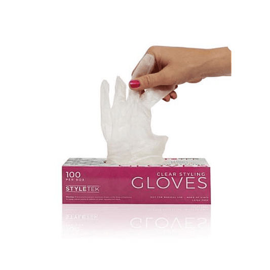 Styletek Clear Vinyl Powder Free Gloves - Styletek | Available at Shine Beauty & Co., Bismarck, ND