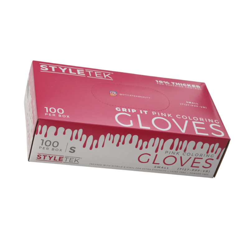 Styletek Pink Powder Free Gloves 100pk - Styletek | Available at Shine Beauty & Co., Bismarck, ND