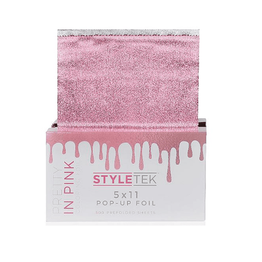 Styletek Pretty In Pink Embossed Pop-Up Foil 500ct 5x11 - Styletek | Available at Shine Beauty & Co., Bismarck, ND