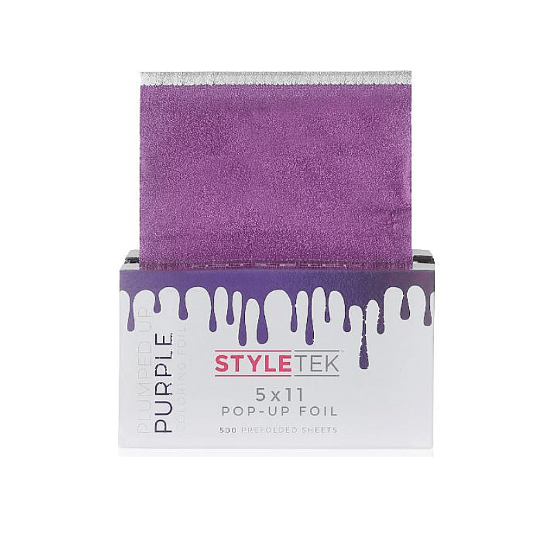 Styletek Plumped Up Purple Embossed Pop-Up Foil 500ct 5x11 - Styletek | Available at Shine Beauty & Co., Bismarck, ND