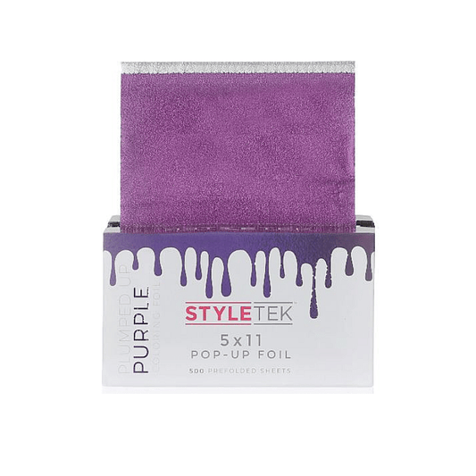 Styletek Plumped Up Purple Embossed Pop-Up Foil 500ct 5x11 - Styletek | Available at Shine Beauty & Co., Bismarck, ND